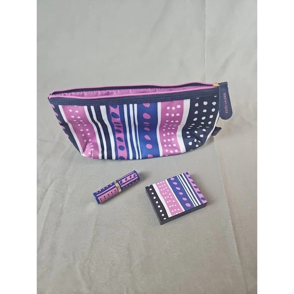 Vintage Estee‎ Lauder Lipstick, Eyeshadow And Makeup Bag